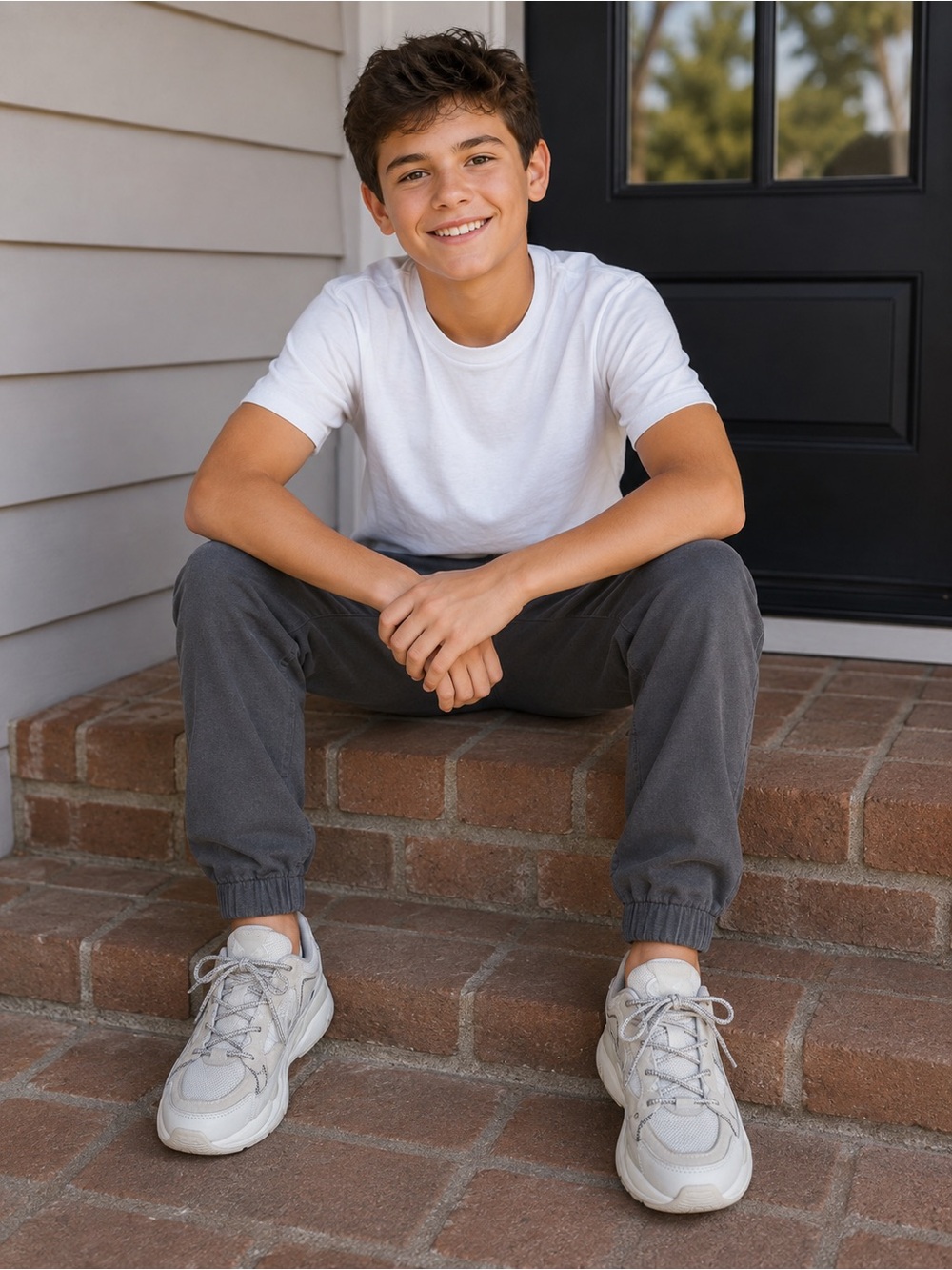 Champion White Cream Mesh & Suede Chunky Dad Sneakers Lifestyle Shoes 7Y
